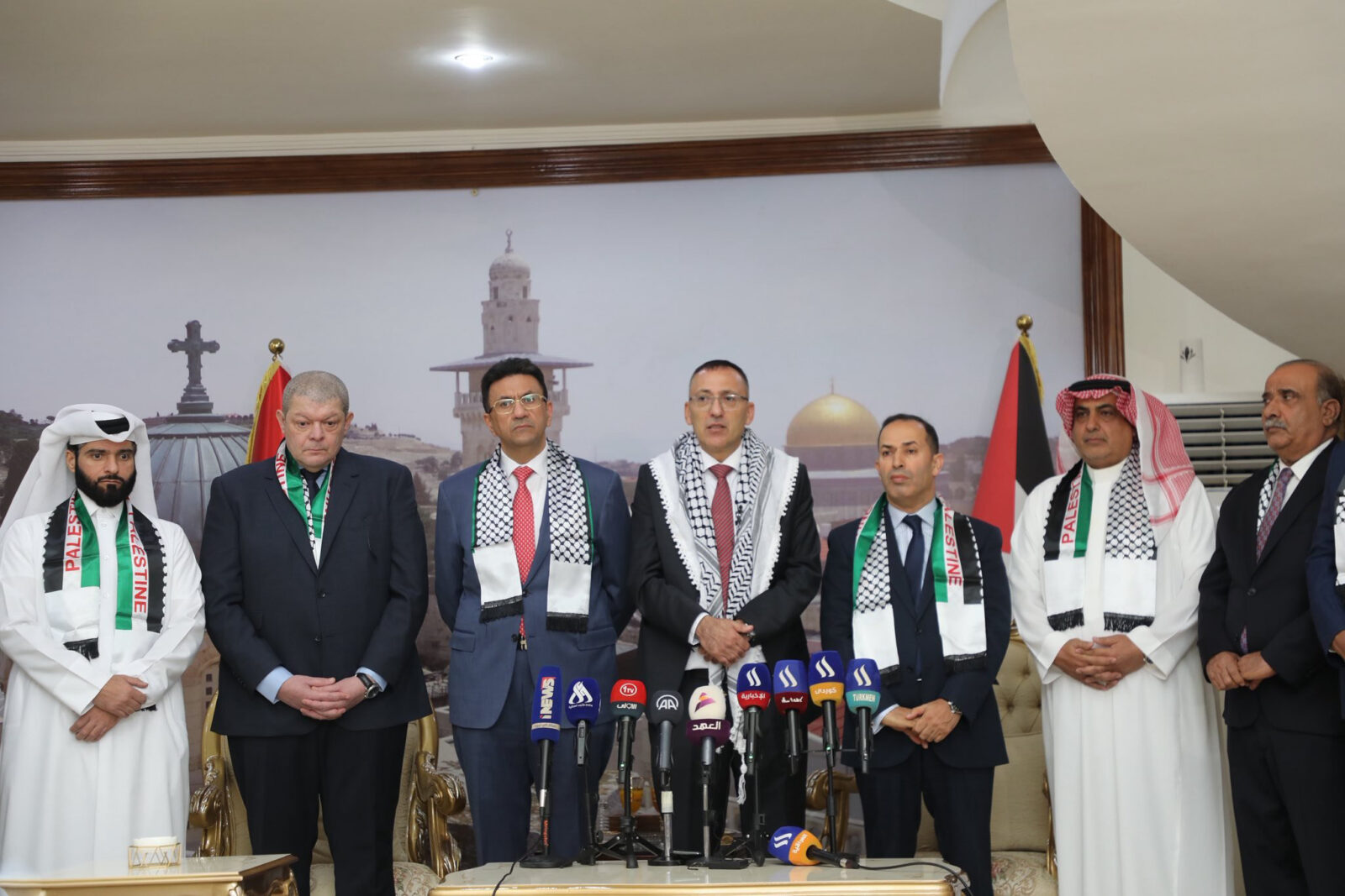 دعماً للاعتراف الدولي وقفة عربية في السفارة الفلسطينية ببغداد